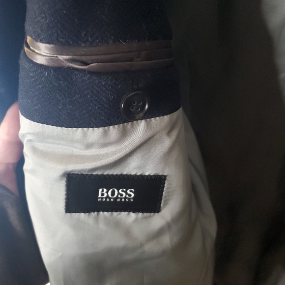 Hugo Boss 80% Wool Coat Men Size 52 - Picture 4 of 5